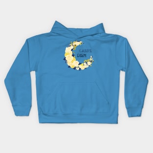 Full Bloom | Blue Carpe Diem Kids Hoodie